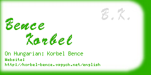 bence korbel business card